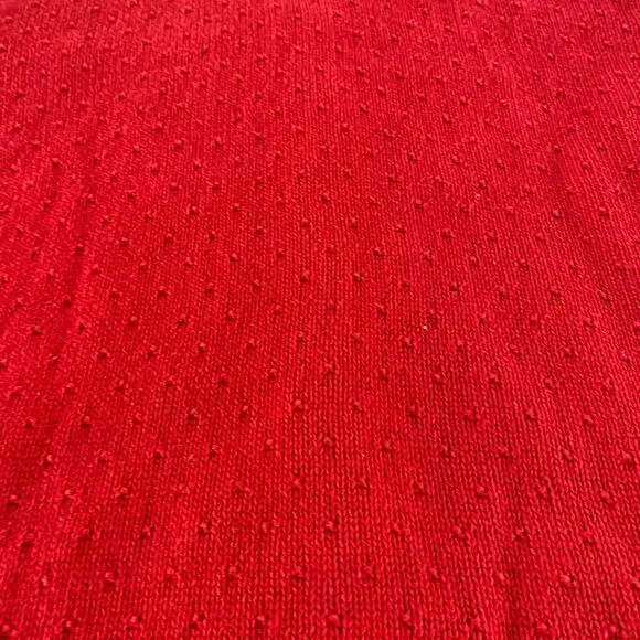 Vintage Twee Hearts Diamonds Wonderland Red Cardigan Sweater Sz Small - Picture 7 of 12